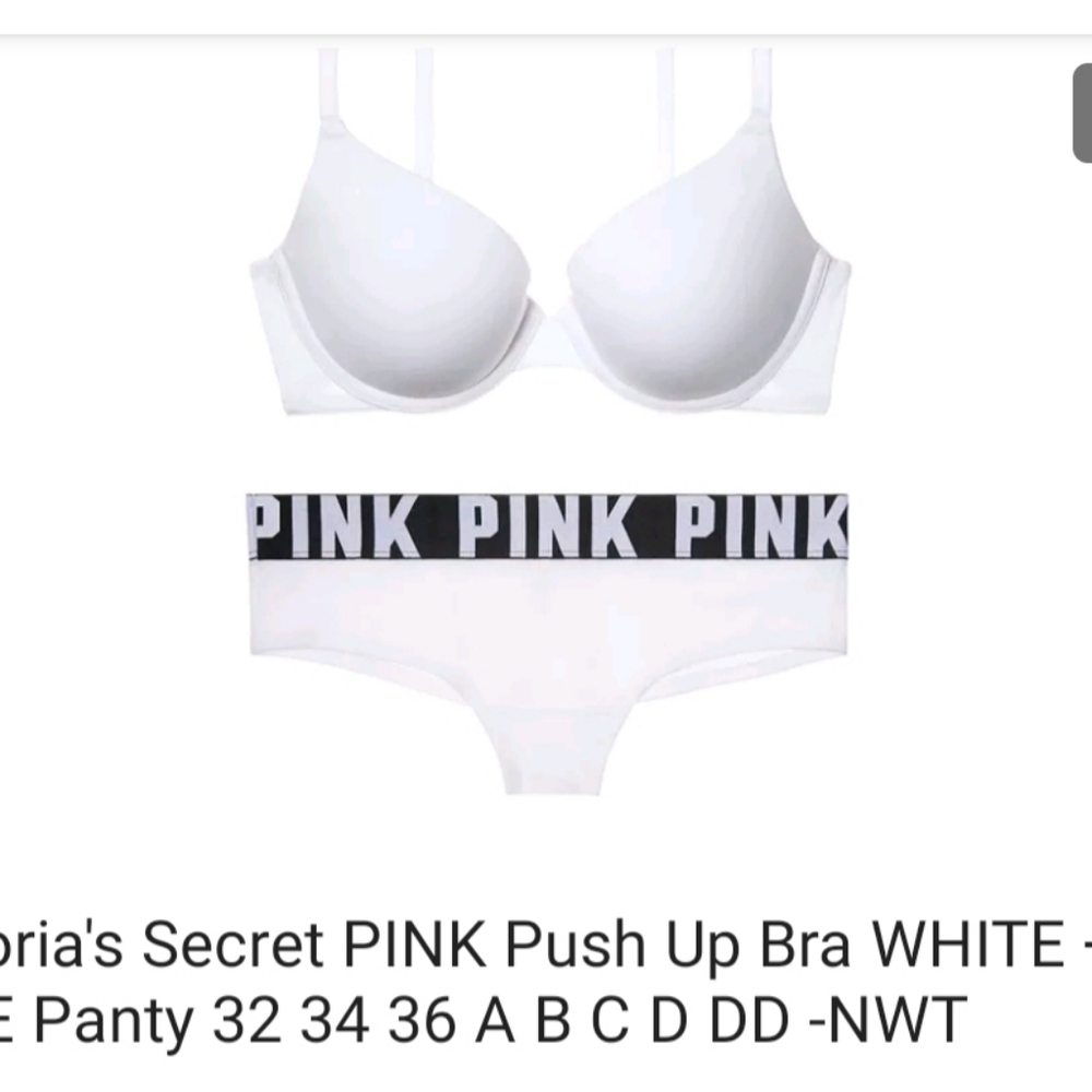 Victoria secret pink bra and Panties 36c